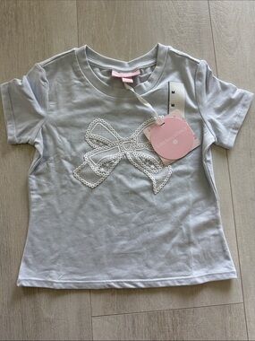 LoveShackFancy x Target Baby blue/ Bow shirt